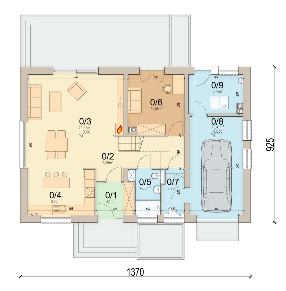 План первого этажа