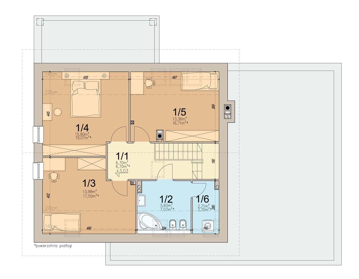 План мансарды