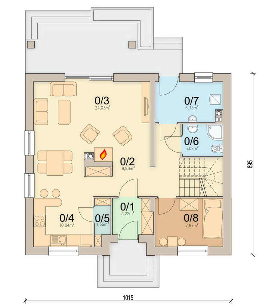 План первого этажа