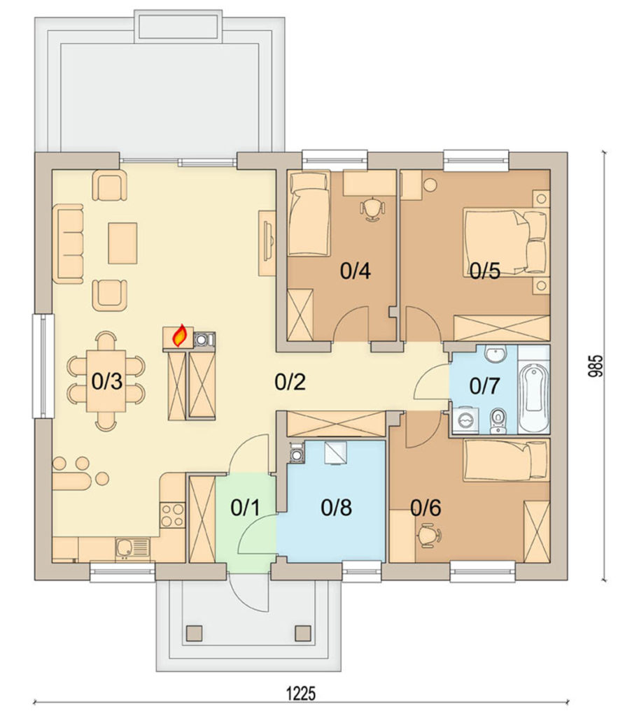 План первого этажа