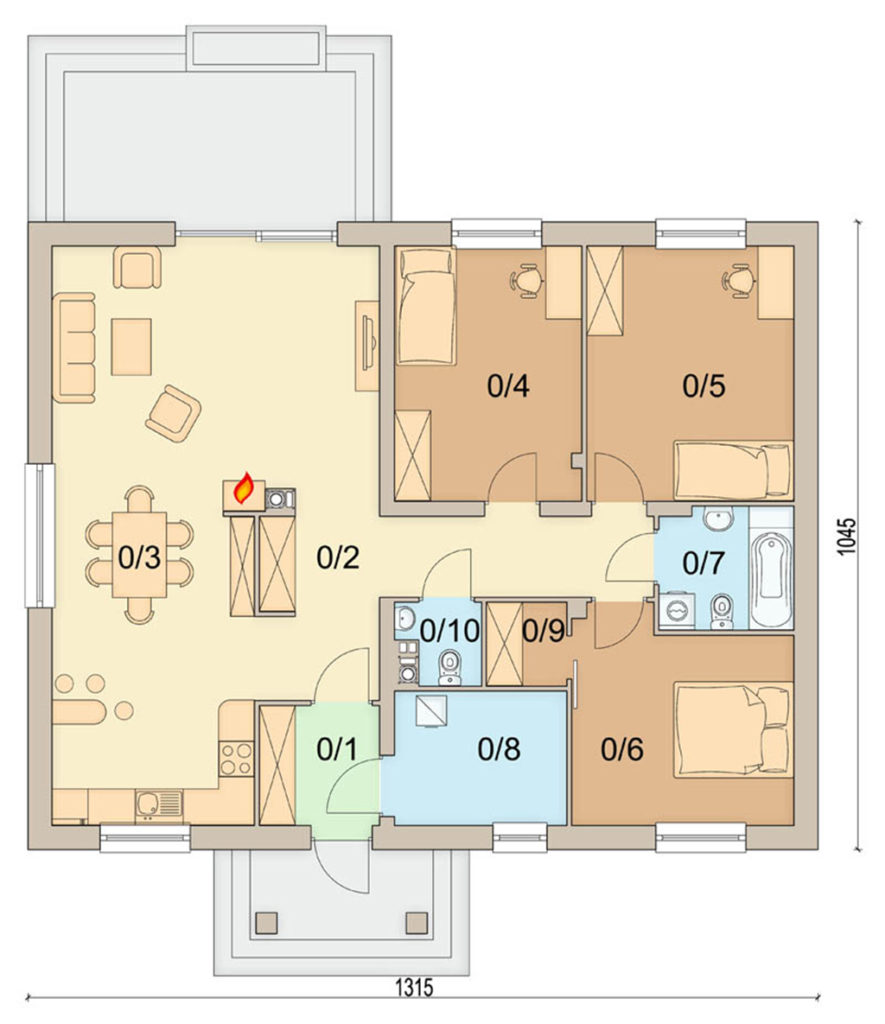 План первого этажа