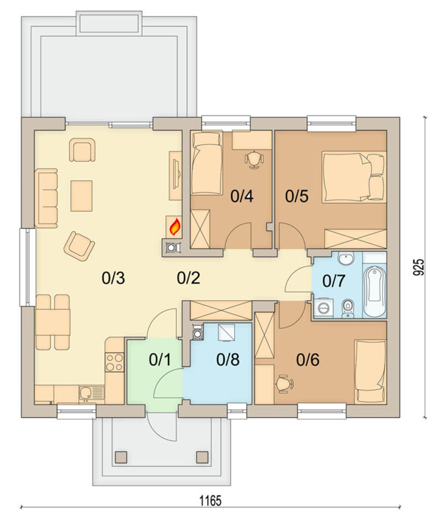 План первого этажа