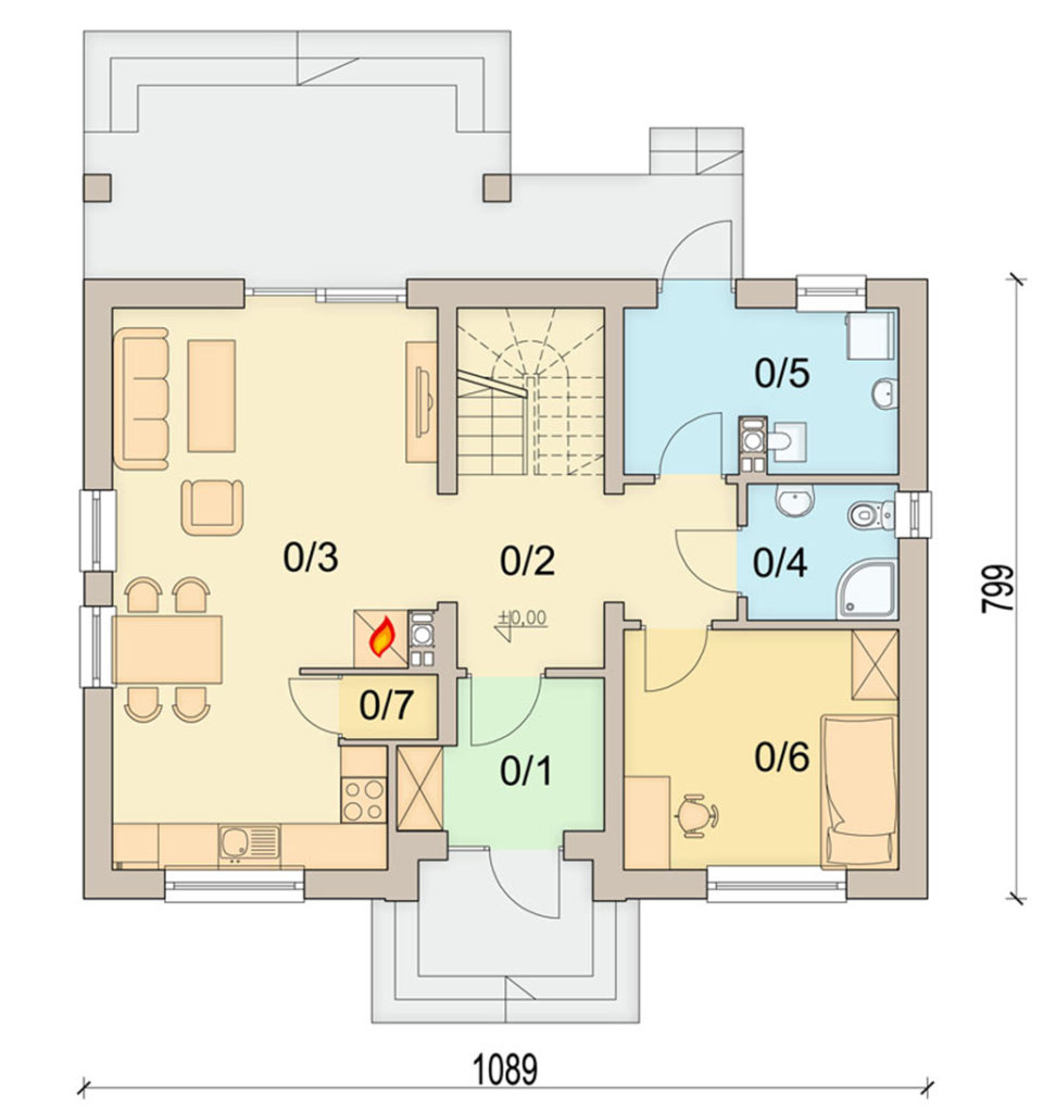 План первого этажа