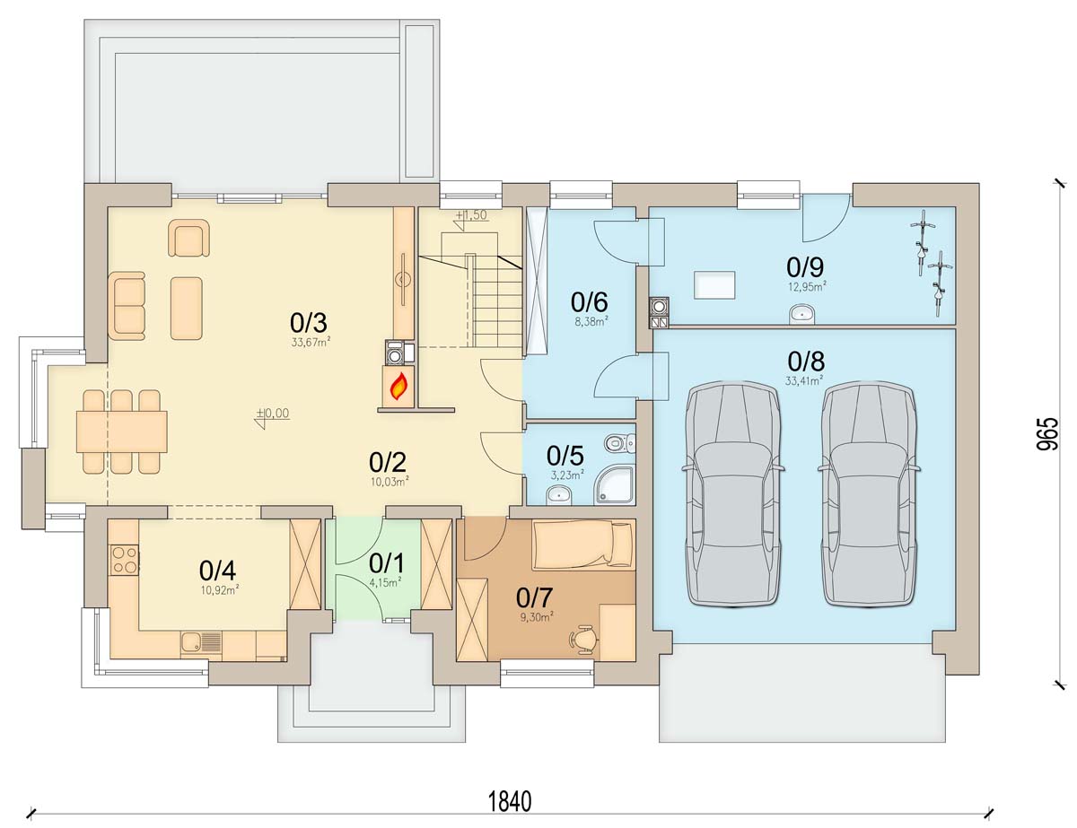 План первого этажа