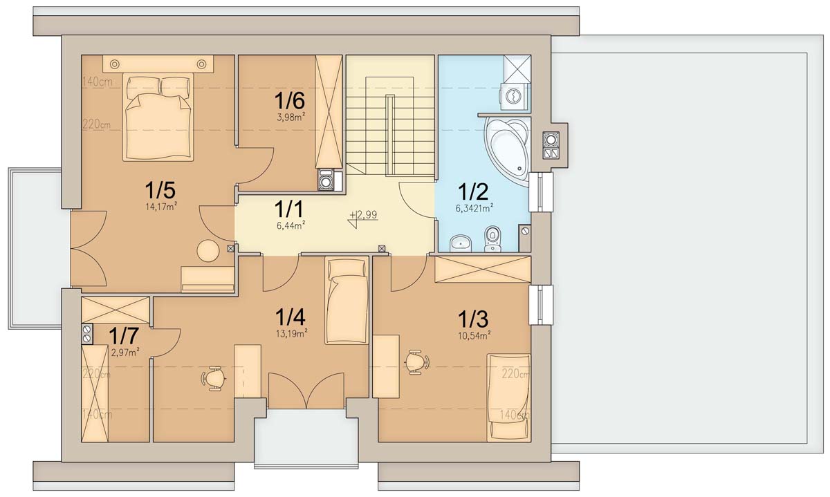 План мансарды