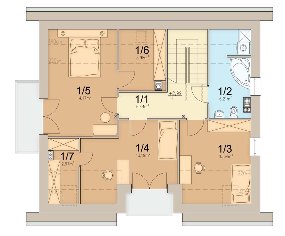 План мансарды