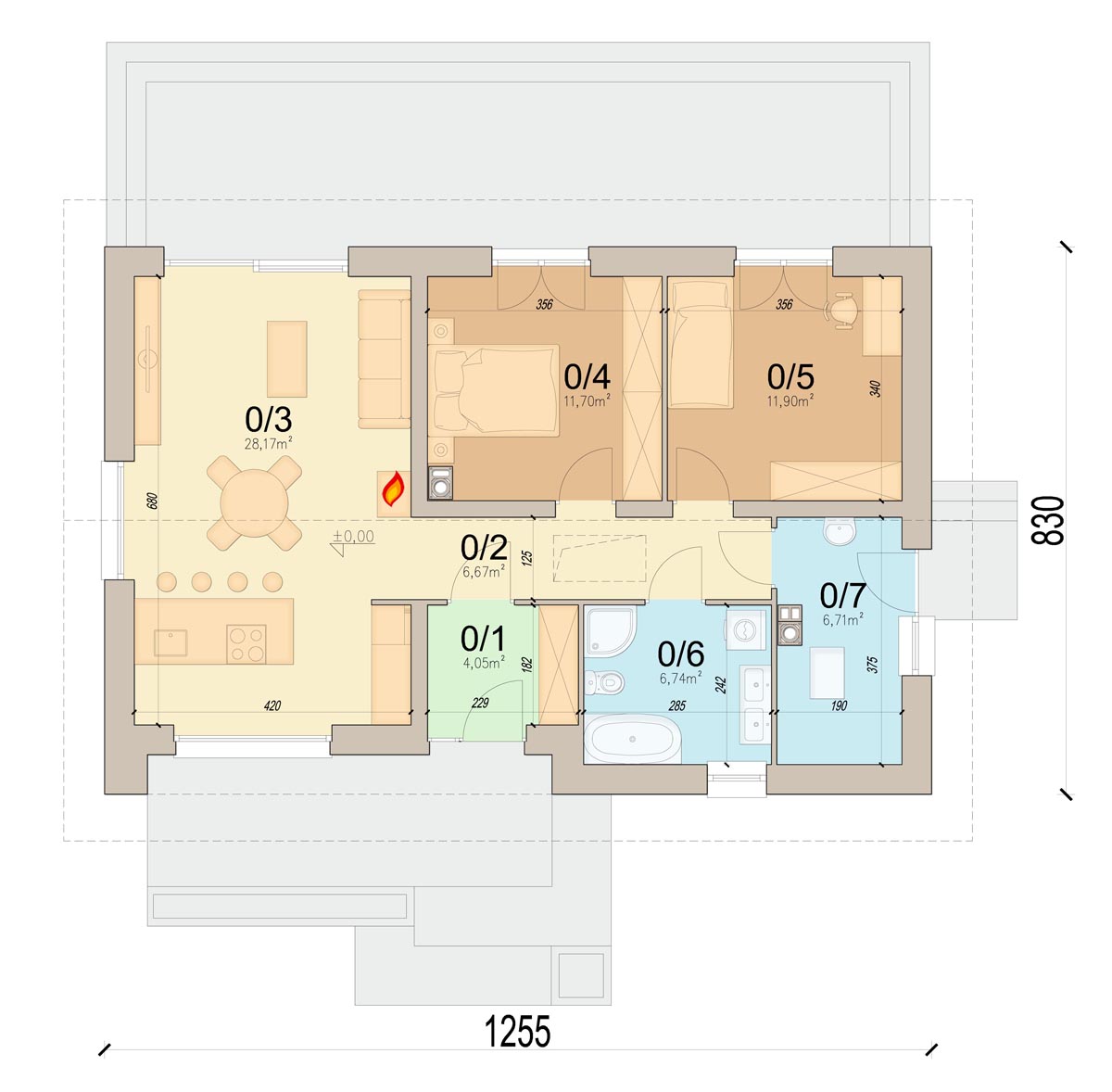 План первого этажа