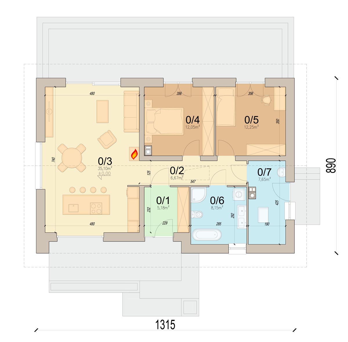 План первого этажа