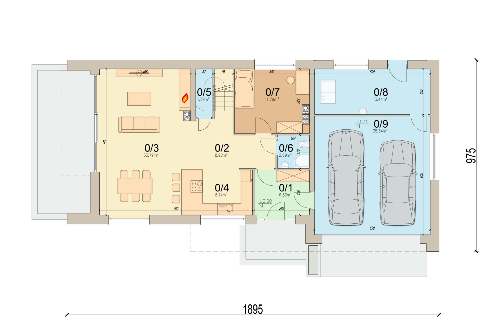 План первого этажа