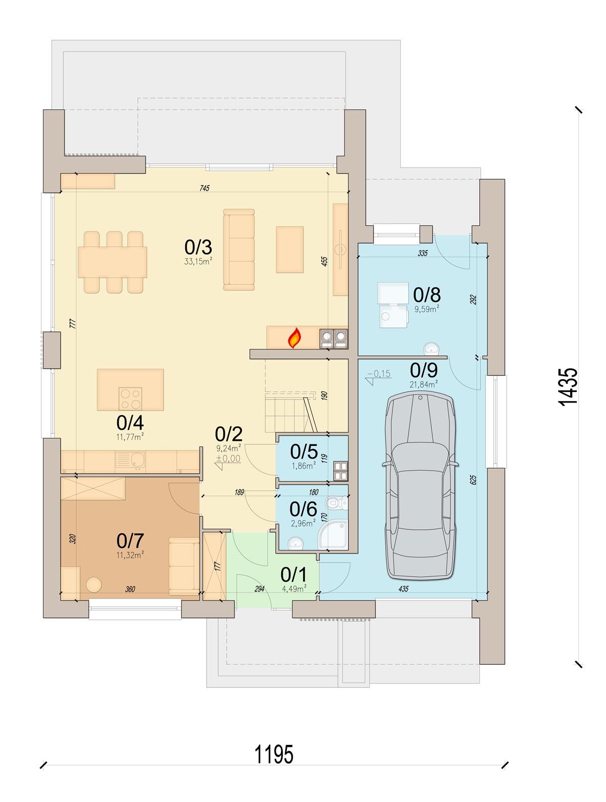 План первого этажа