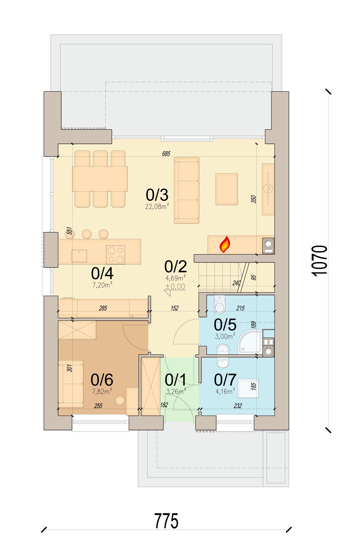 План первого этажа