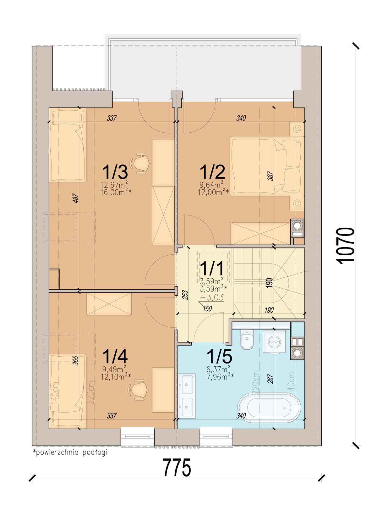 План мансарды