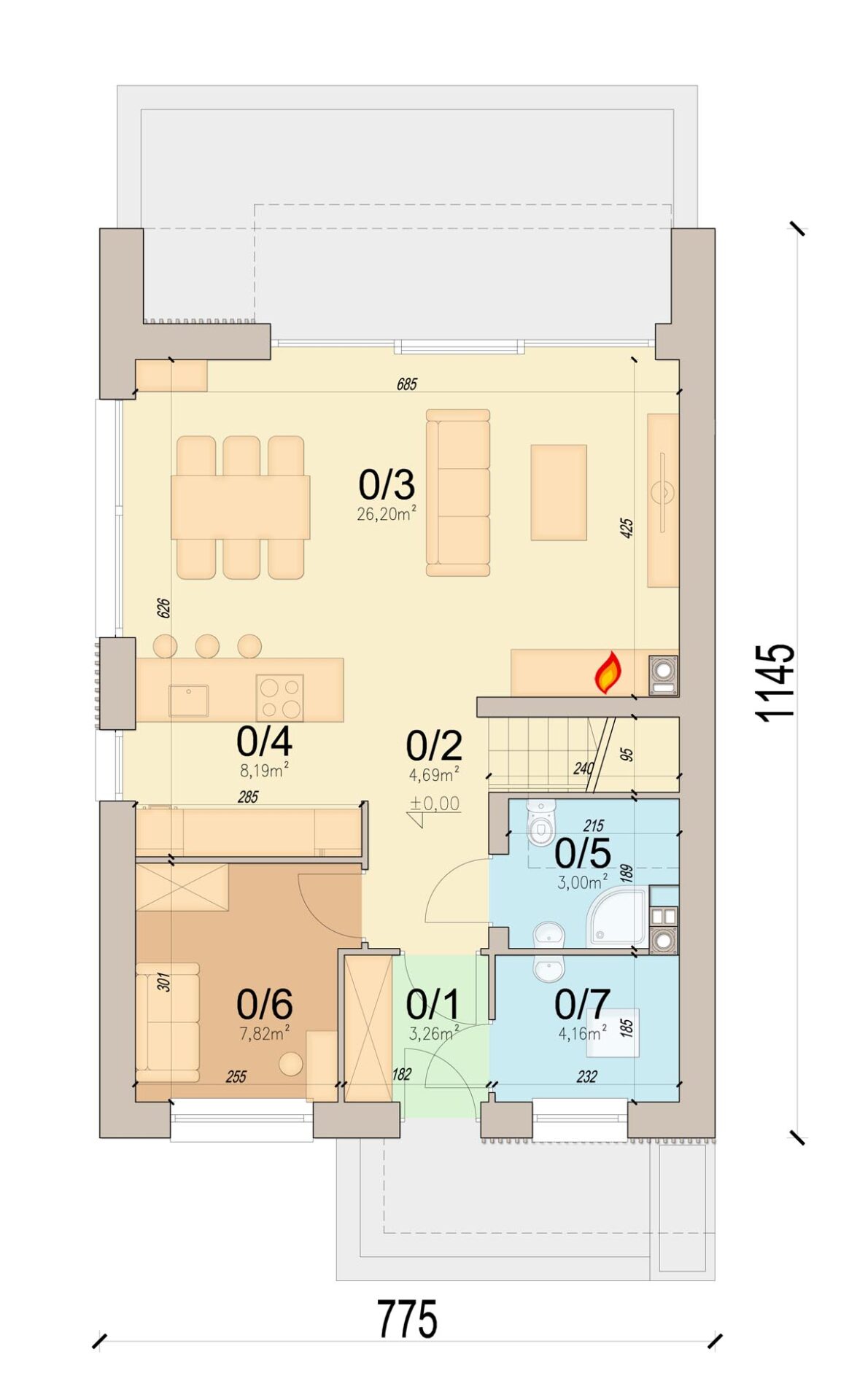 План первого этажа