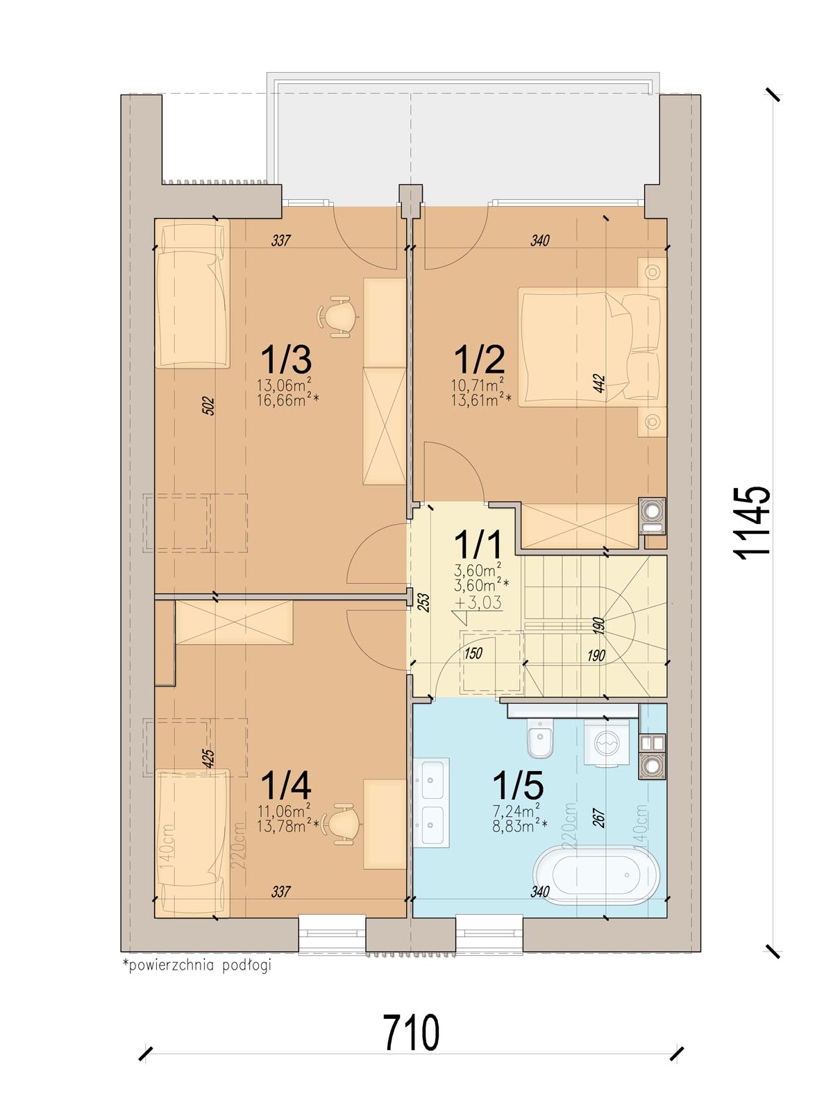 План мансарды