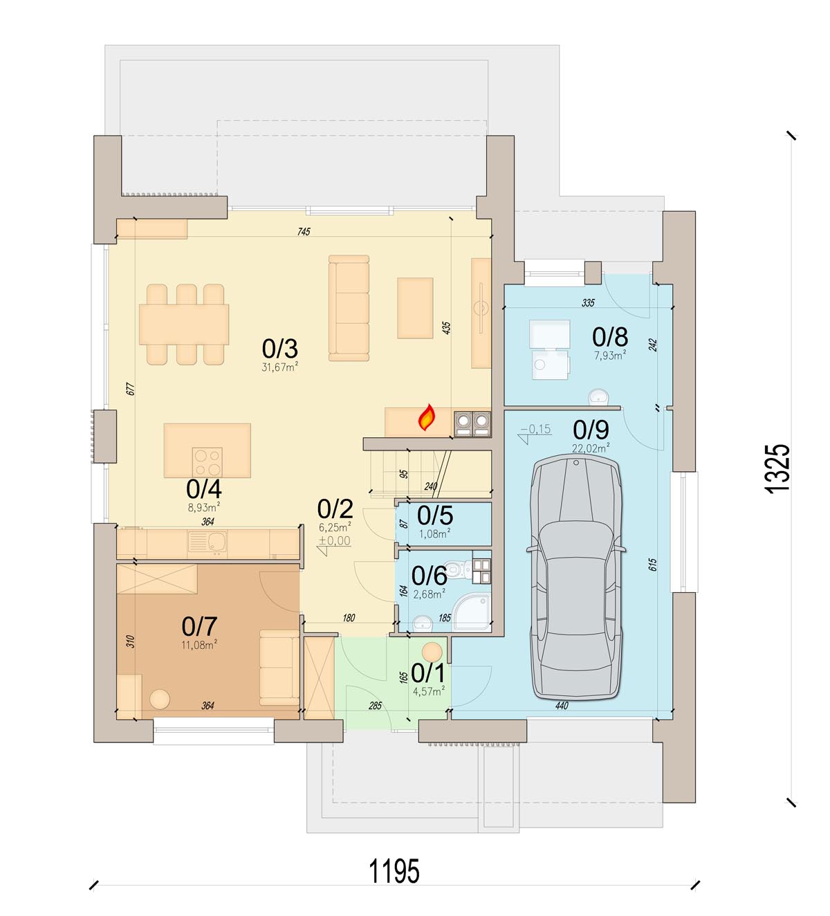 План первого этажа