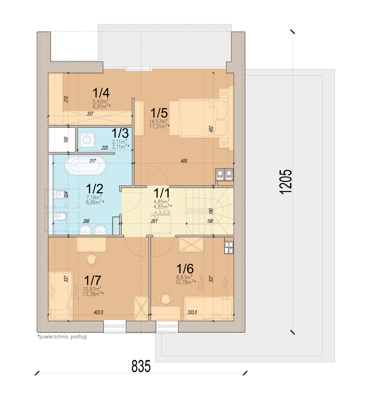 План мансарды